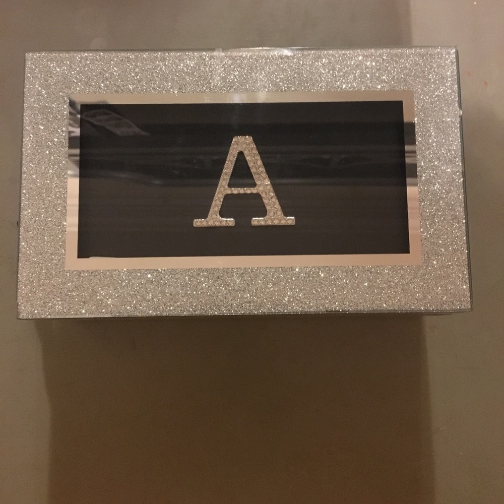 Silver Glitter Monogrammed Box